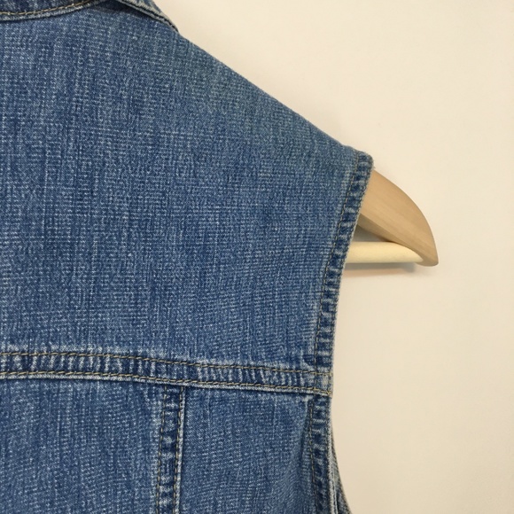 Vintage Chicos Denim Button Front Vest - Picture 7 of 8